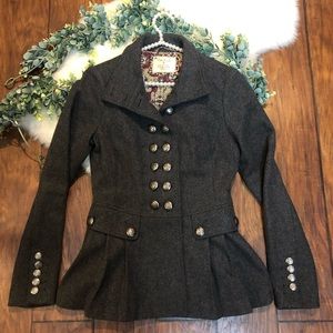 Free People military style wool jacket